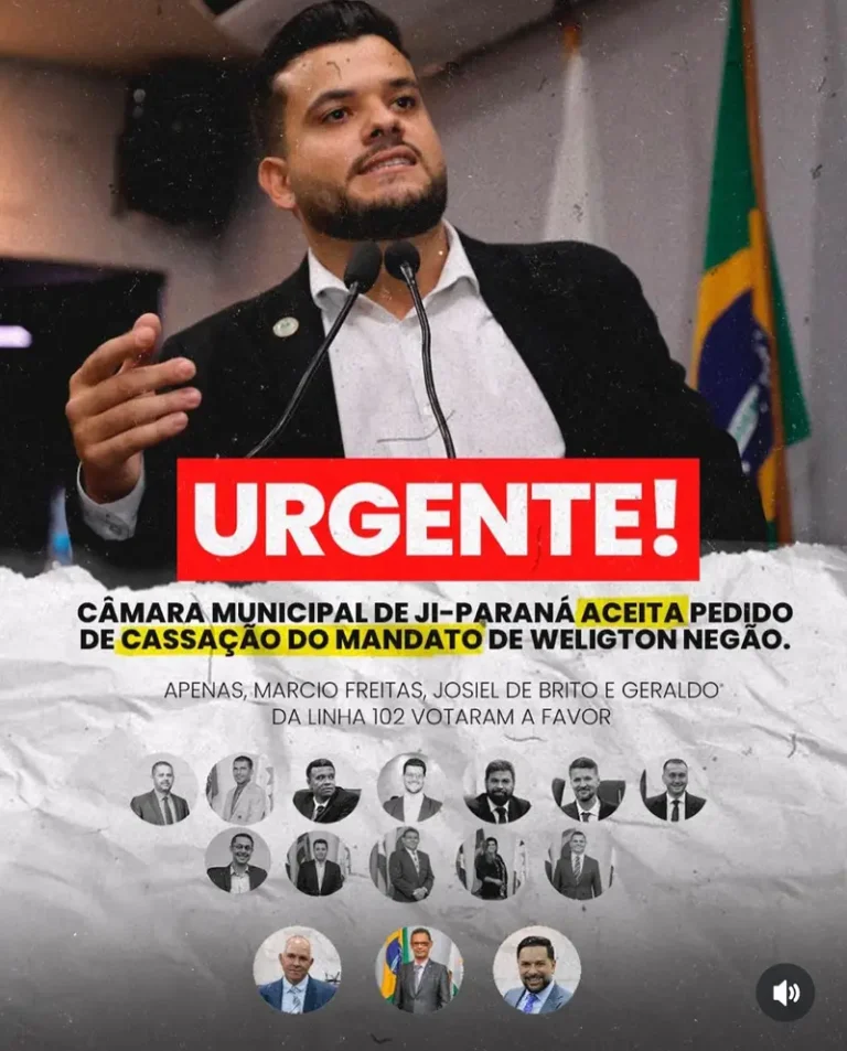 Aceito Pedido de Abertura de CPI Contra o Vereador Welingtom Fonseca